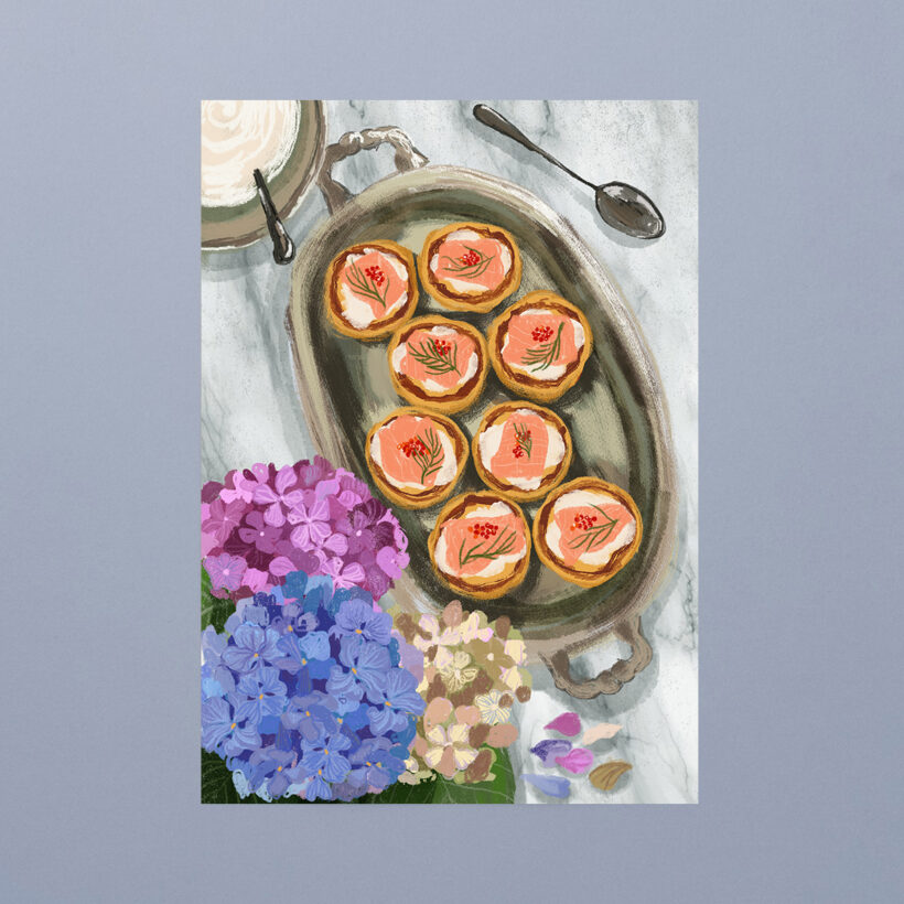 Cartolina | Ricetta illustrata dei blinis